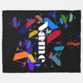 編集可能カラフル文字選択した任意の名前または単語 フリースブランケット (正面(横))