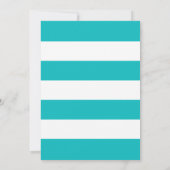 編集可能カラーいかりとストライプ白結婚色 招待状 (裏面)