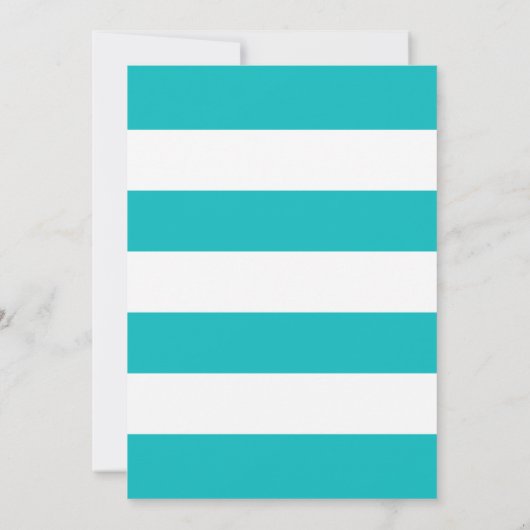 編集可能カラーいかりとストライプ白結婚色 招待状 (裏面)