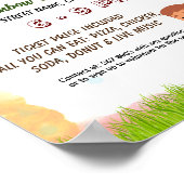 編集可能カラーおもしろいフ走ィラー ポスター (角)