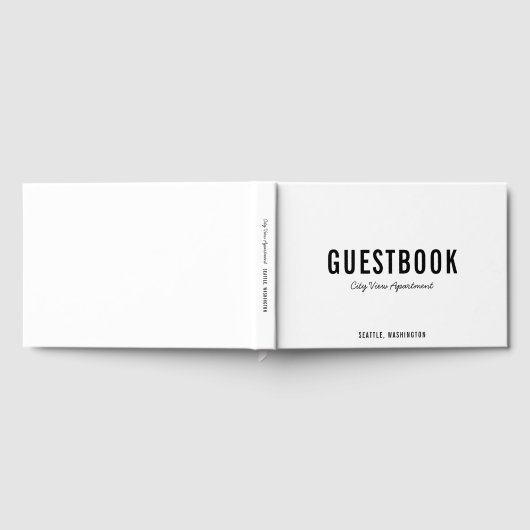 編集可能カラーはっきりしたとスクリプモダントのゲストブック ゲストブック (全面)
