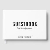 編集可能カラーはっきりしたとスクリプモダントのゲストブック ゲストブック (正面)