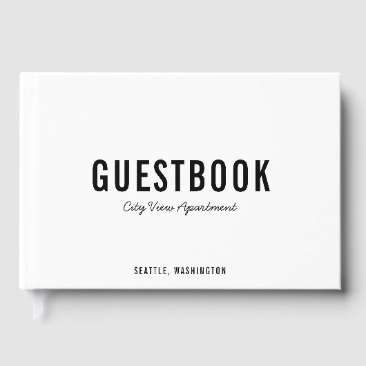 編集可能カラーはっきりしたとスクリプモダントのゲストブック ゲストブック (正面)