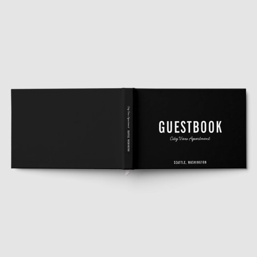 編集可能カラーはっきりしたとスクリプモダントのゲストブック ゲストブック (全面)