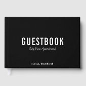 編集可能カラーはっきりしたとスクリプモダントのゲストブック ゲストブック (正面)
