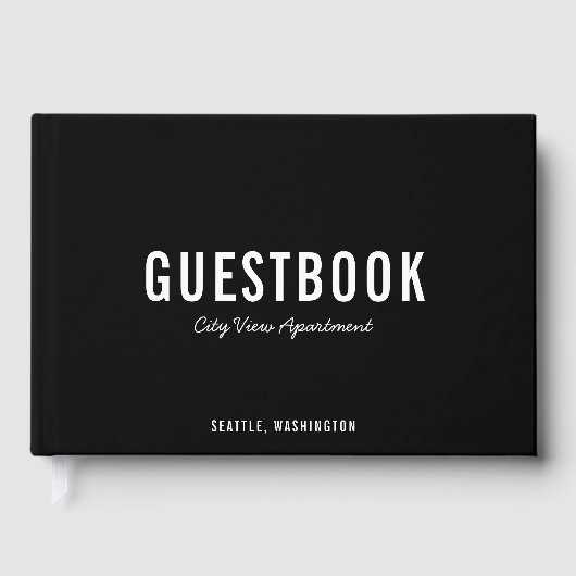 編集可能カラーはっきりしたとスクリプモダントのゲストブック ゲストブック (正面)