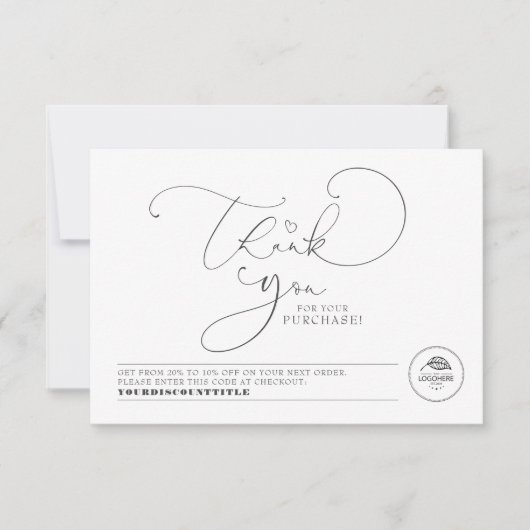 編集可能カラーエレガントかわいいビジネスありがとう (正面)