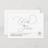 編集可能カラーエレガントかわいいビジネスありがとう (正面/裏面)