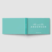 編集可能カラーエレガントな結婚式Mr.とMrs.スクリプト ゲストブック (全面)