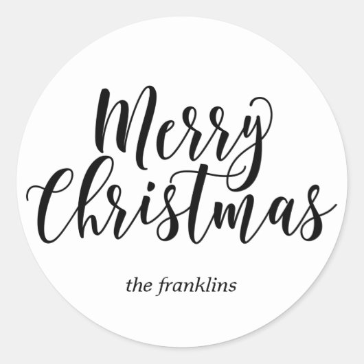 編集可能カラークラシックモダンステッカーまたはラベル ラウンドシール (正面)