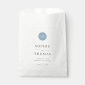 編集可能カラークラシックラウンドモノグラム結婚ズ フェイバーバッグ (正面)