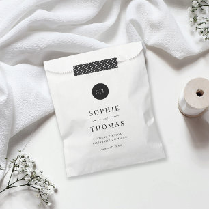 編集可能カラークラシックラウンドモノグラム結婚ズ フェイバーバッグ