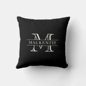 編集可能カラークラシック縁ど名モノグラム クッション (裏面)