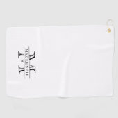 編集可能カラークラシック縁ど名モノグラム ゴルフタオル (横)