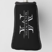 編集可能カラークラシック縁ど名モノグラム ゴルフヘッドカバー (回転90)