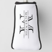 編集可能カラークラシック縁ど名モノグラム ゴルフヘッドカバー (回転90)