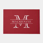 編集可能カラークラシック縁ど名モノグラム ドアマット (正面)