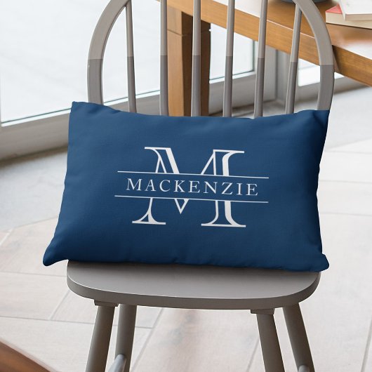 編集可能カラークラシック縁ど名モノグラム ランバークッション