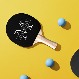 編集可能カラークラシック縁ど名モノグラム 卓球ラケット