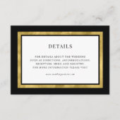 編集可能カラークラシック金ゴールドラウンド結婚の詳細 エンクロージャーカード (正面)