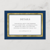 編集可能カラークラシック金ゴールドラウンド結婚の詳細 エンクロージャーカード (正面)