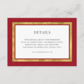 編集可能カラークラシック金ゴールドラウンド結婚の詳細 エンクロージャーカード (正面)