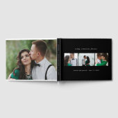 編集可能カラークリーンコラージュ結婚のゲストブック ゲストブック (全面)