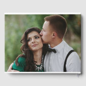 編集可能カラークリーンコラージュ結婚のゲストブック ゲストブック (裏面)