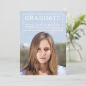 編集可能カラーグリッド写真大学院の発表 招待状 (スタンド正面)