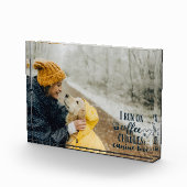 編集可能カラーコーヒー、カドル、犬の愛 フォトブロック (右)