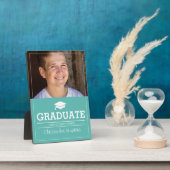 編集可能カラーシンプルフォト卒業 フォトプラーク (側面)