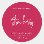 編集可能カラースクリプトミニマリスト製品ラベル ラウンドシール (正面)