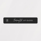 編集可能カラースクリプトミニマリスト製品ラベル ラベル (デザイン1)