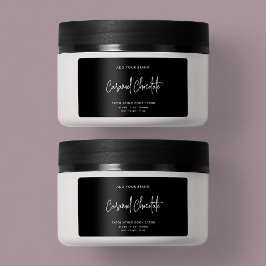 編集可能カラースクリプトミニマリスト製品ラベル ラベル