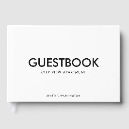 編集可能カラースタイリッシュサンセリフモダン ゲストブック