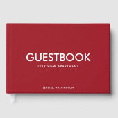 編集可能カラースタイリッシュサンセリフモダン ゲストブック (正面)