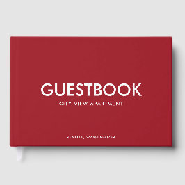 編集可能カラースタイリッシュサンセリフモダン ゲストブック