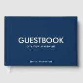 編集可能カラースタイリッシュサンセリフモダン ゲストブック (正面)