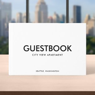 編集可能カラースタイリッシュサンセリフモダン ゲストブック