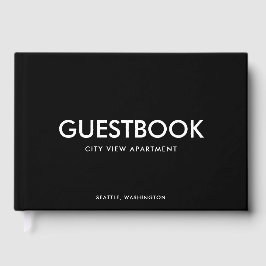 編集可能カラースタイリッシュサンセリフモダン ゲストブック