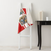 編集可能カラースポーティーバースティホワイトストライプ写真 シェルパブランケット (インサイチュ)