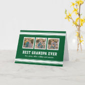 編集可能カラースポーティ最高のグランパエバーフォト カード (黄色い花)