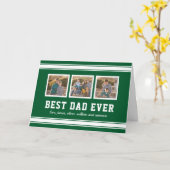 編集可能カラースポーティ最高のパパエバーフォトコラージュ カード (黄色い花)