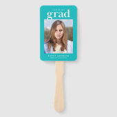 編集可能カラーセリフ写真卒業ハンドファン ハンドファン (正面)