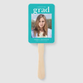 編集可能カラーセリフ写真卒業ハンドファン ハンドファン (裏面)