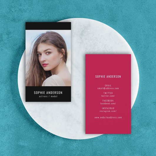 編集可能カラーソーシャルメディアのプロフィール写真 名刺