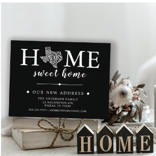 編集可能カラーテキサス州の移動告知 招待状