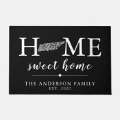 編集可能カラーテネシーパーソナライズされた州 ドアマット (正面)