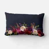 編集可能カラーネイビーマルサラ素朴ボホフローラ ランバークッション (裏面)