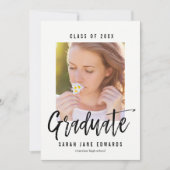 編集可能カラーブラシ卒業招待状 招待状 (正面)